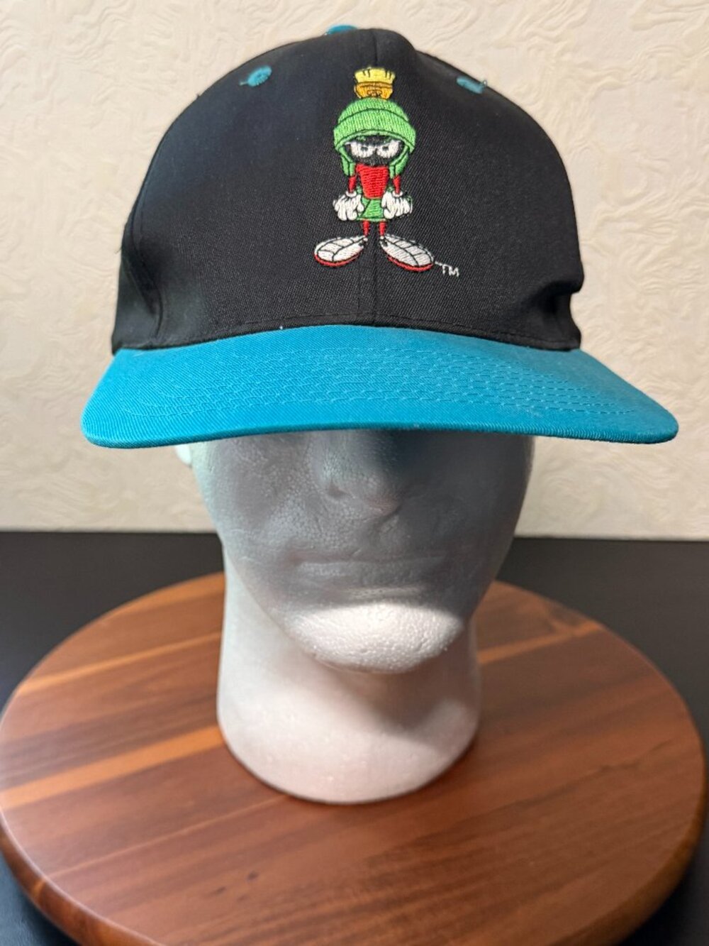 Vtg 1993 Marvin the Martian Drew Pearson Snapback Hat Looney Tunes Rare Color